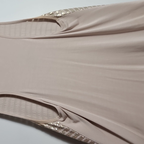 TART NWT Gold Sequin Tank Top With Cream Back Size Large - Picture 11 of 16